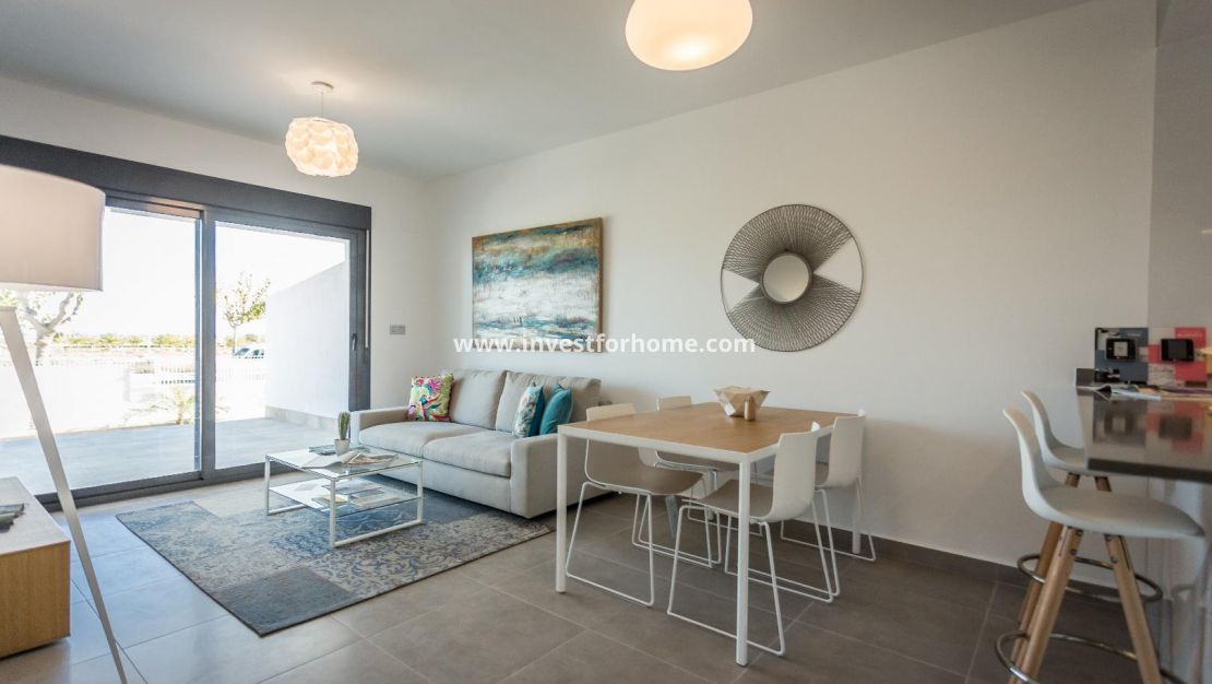 Bungalow, neuf, Pilar de la horadada, jardin, solarium, à vendre, nouveau, moderne